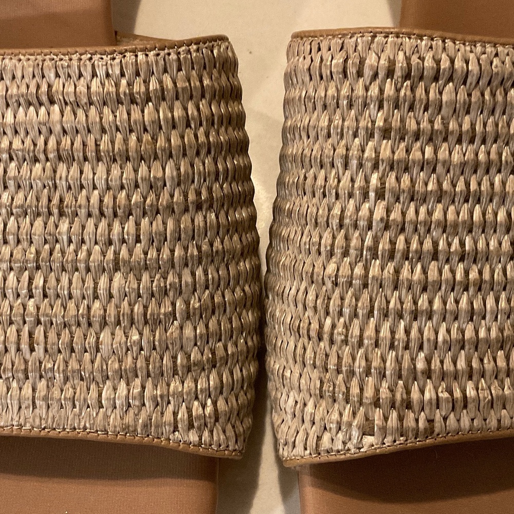 ROAM Raffia Square Heel in Natural Size 9 NEW - Picture 4 of 7
